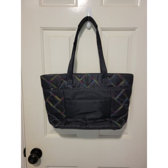 Skyliner Tote Bag - Black Rainbow Stitch - w/ SHIPPING DISCOUNT - Picture 2 of 6